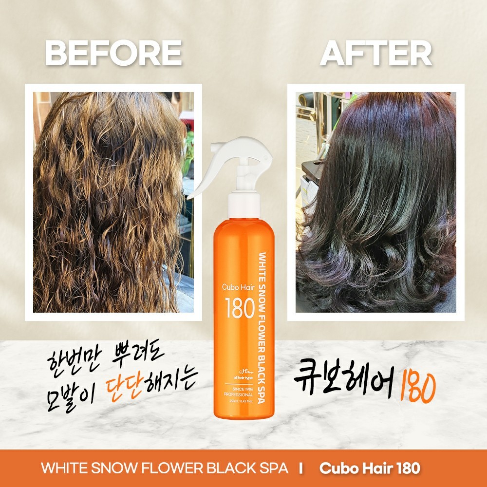에이치레시피 하얀눈꽃 큐보 헤어 180